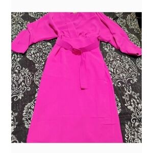 Tea n Cup Fuchsia Midi Dress